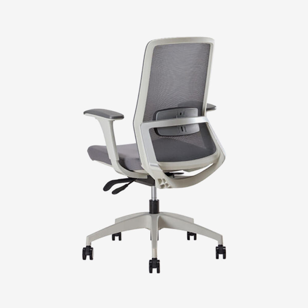Mona task chair with arms side back white